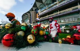 A Christmas scene at Ascot Racecourse.