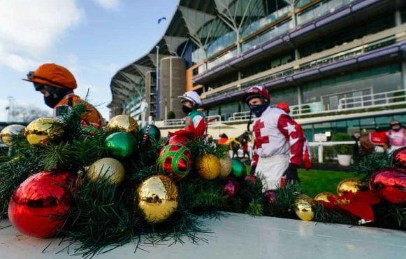 A Christmas scene at Ascot Racecourse.