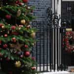 Number 10 Downing Street at Christmas time.