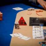 Cards and chips on a King’s Casino poker table