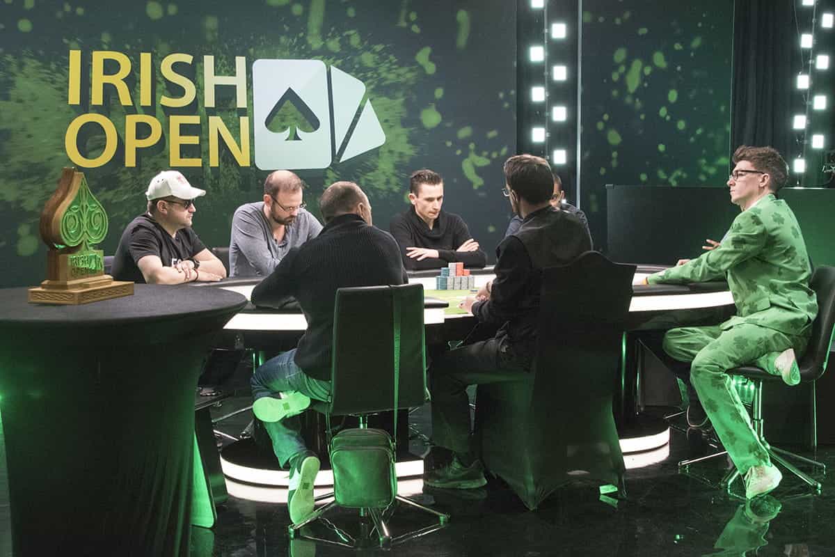 Action at the televised feature table at the Irish Open festival.