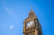 Big Ben clock tower in London.