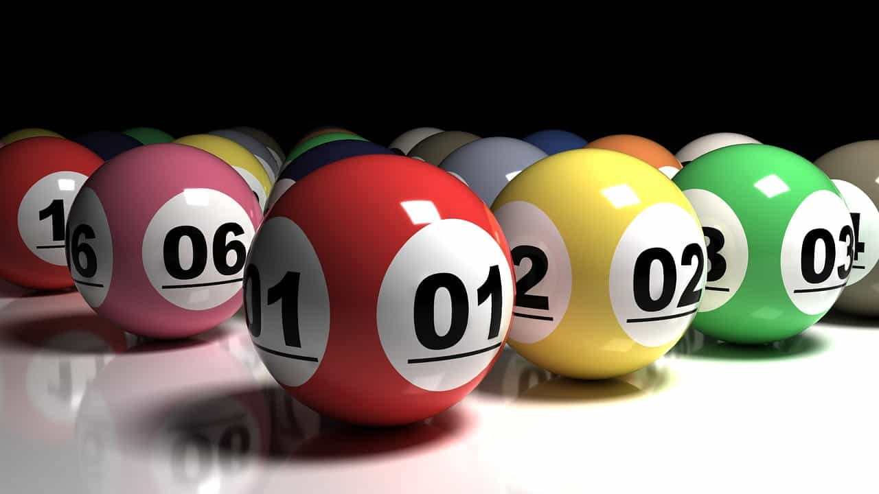 Colorful lottery draw balls.