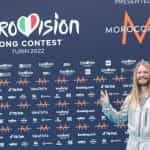 The UK’s Sam Ryder attending the turquoise carpet event at the 2022 Eurovision Song Contest in Turin, Italy.