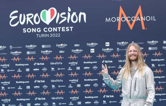 The UK’s Sam Ryder attending the turquoise carpet event at the 2022 Eurovision Song Contest in Turin, Italy.