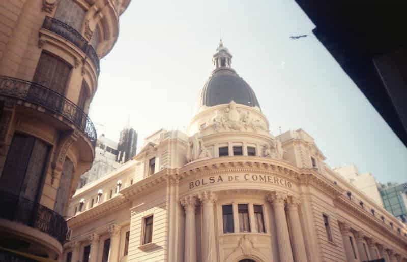 The Bolsa de Comercio de Rosario building in Córdoba, in the Santa Fe Province of Argentina.