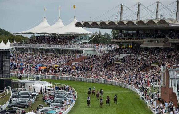 Packed grandstands at Glorious Goodwood.