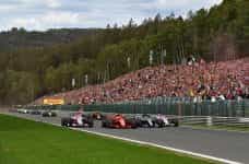 Race action at the 2018 Belgian Grand Prix.
