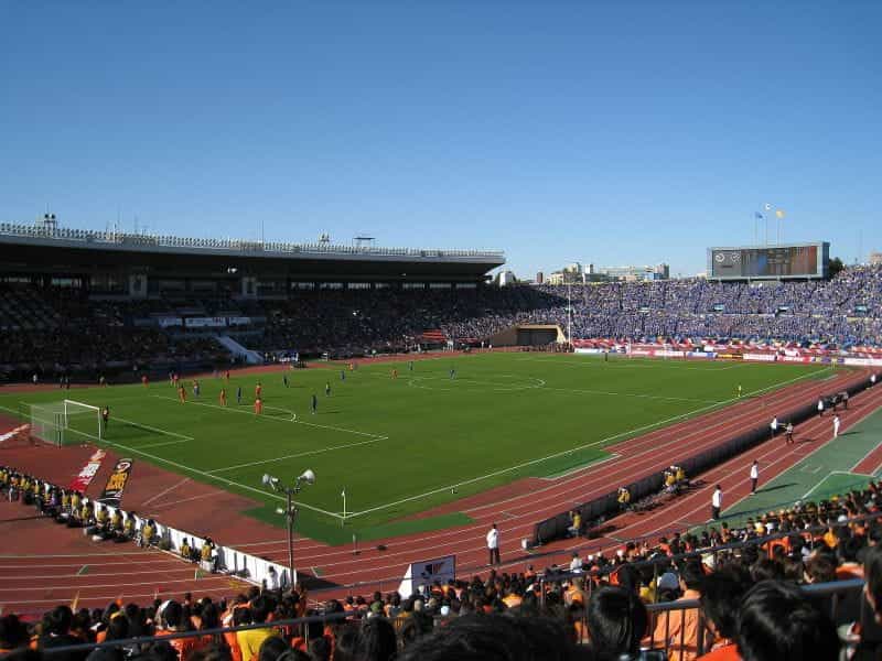 Sebuah stadion sepak bola Jepang.