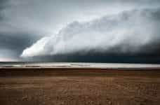 A stormy beach on Necochea, Argentina’s coastline.