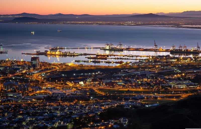 Pemandangan kota Cape Town.