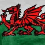 Welsh flag with red dragon.
