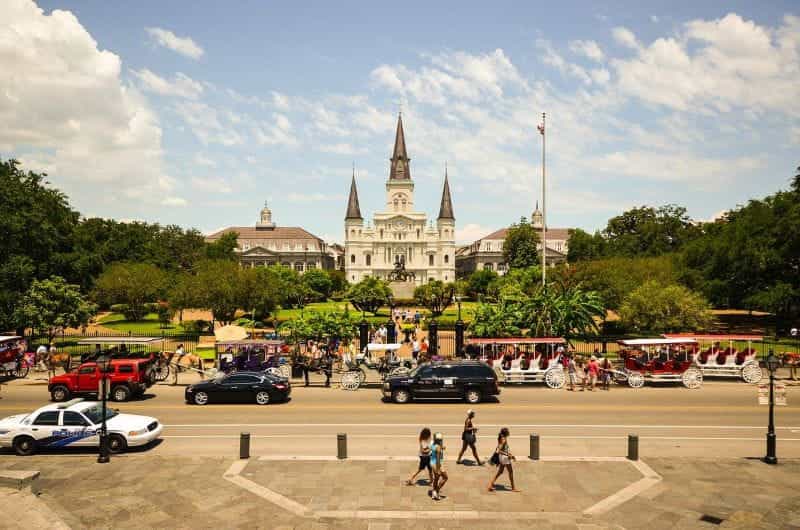 Jackson Square di New Orleans, Louisiana.