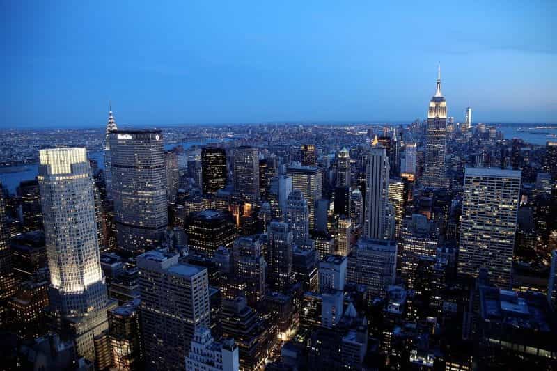Distrik tengah kota Manhattan di New York City, New York.