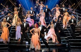 Strictly Come Dancing 2022 contestants posing for a group promotional picture.