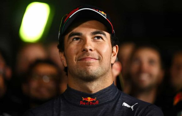 Sergio Perez looking smug at the Japanese Grand Prix