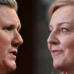 Liz Truss and Keir Starmer face-to-face.