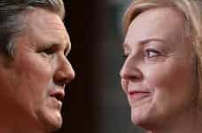 Liz Truss and Keir Starmer face-to-face.