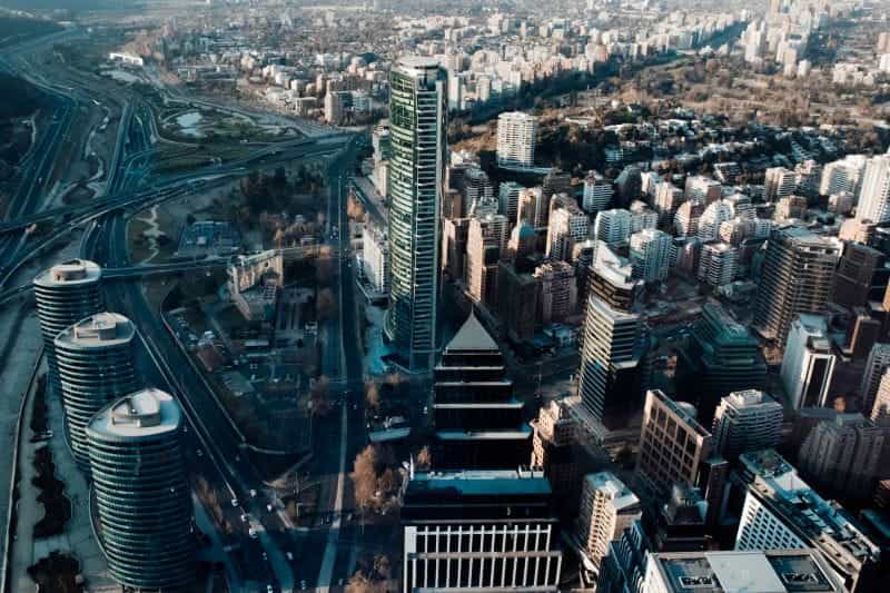 Kota Santiago di Chili.