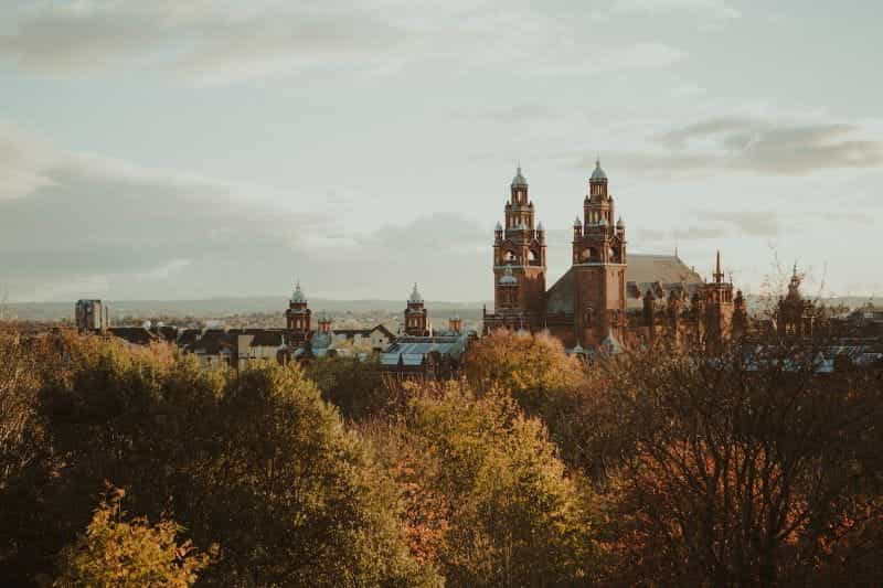 Pemandangan kota Glasgow di Skotlandia.