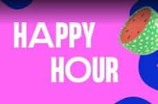The MrQ Happy Hour logo.