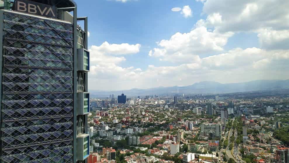 Mexico City dari atas, di sekitar Paseo de la Reforma.
