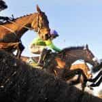 Kauto Star about to win the King George VI Chase at Kempton Park in 2008.
