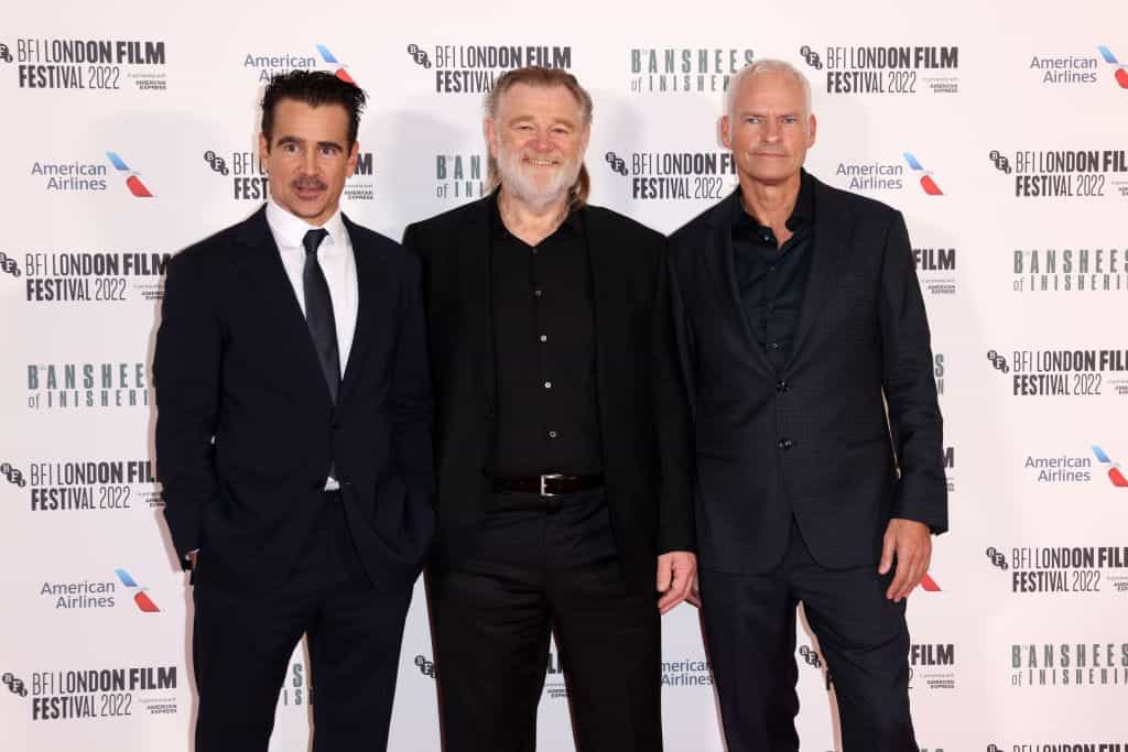 Colin Farrell, Brendan Gleeson dan Martin McDonagh menghadiri Premier Inggris 'The Banshees of Inisherin'.