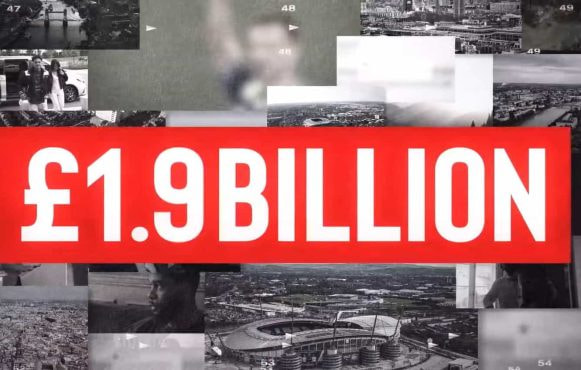 A £1.9 billion screen shot from the Sky Original Documentary, Deadline Day: Football’s Transfer Window.