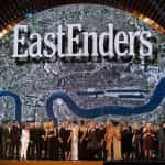 The EastEnders cast accept an award at the 2016 National Television Awards.