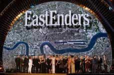 The EastEnders cast accept an award at the 2016 National Television Awards.