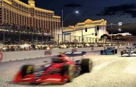 At artist impression of 2023’s Formula 1 contest in Las Vegas.