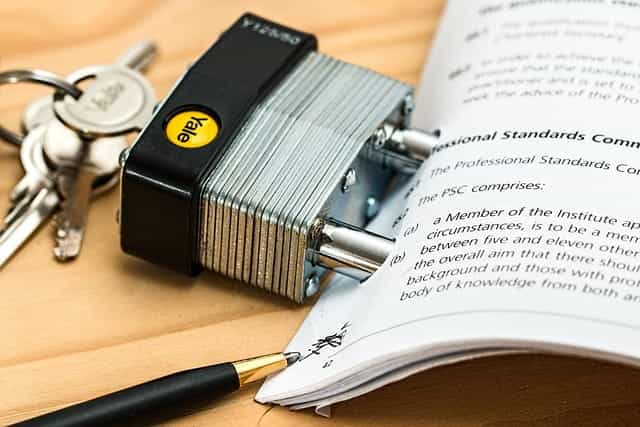 Paperwork and stamp.