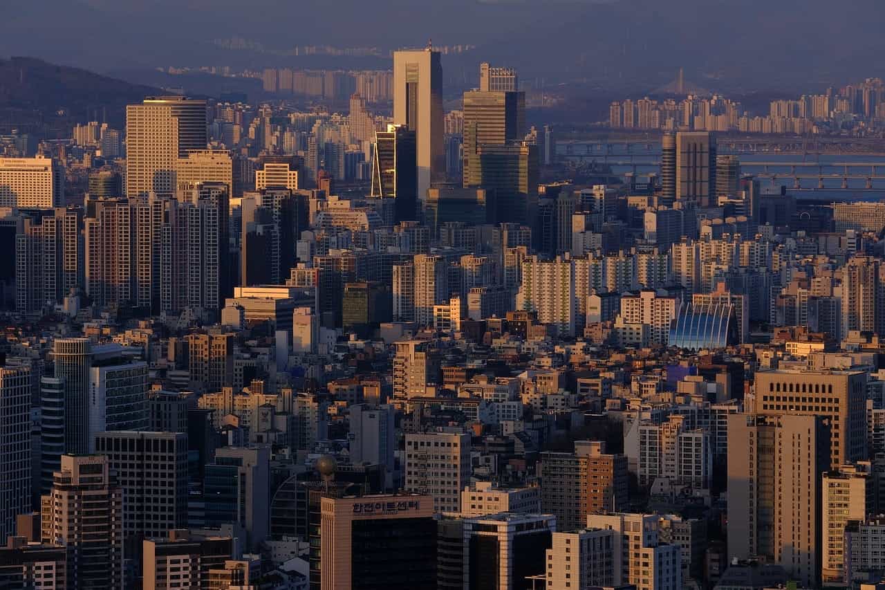 South Korea skyline in the daytime.