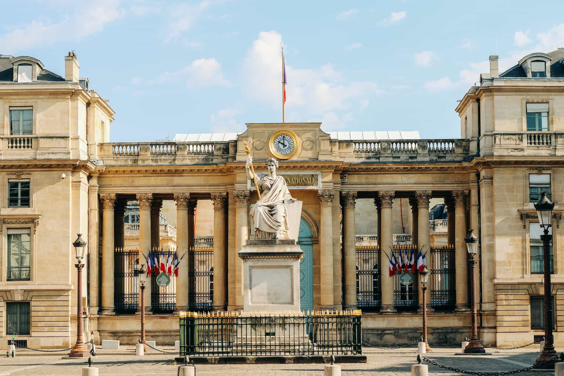 Old palatial building in Paris, France.