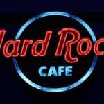 The world-famous and instantly recognizable neon sign for the Hard Rock Café.