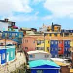 Colorful buildings in Valparaíso, Chile.