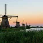 The windmills of Holland.