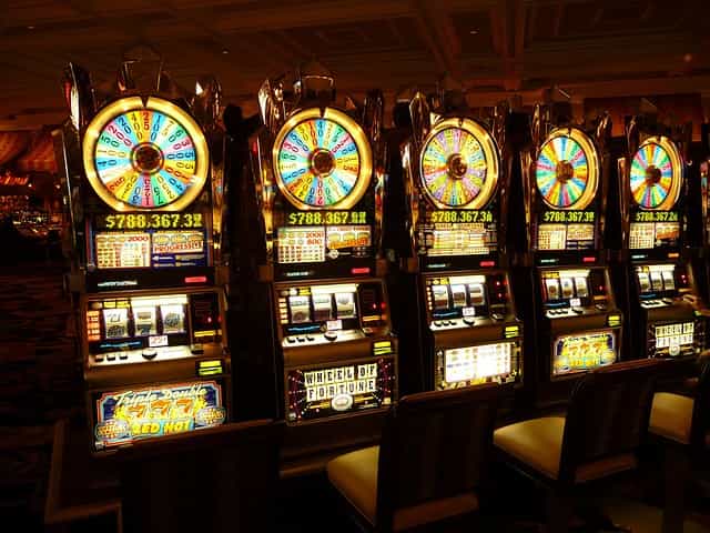Slot machines at night