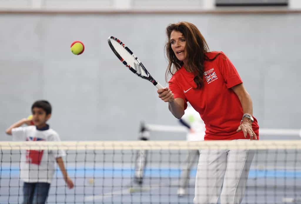 Former British number one, Annabel Croft attends the launch of the Tennis for Kids 2017 campaign. 