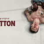 Boxer Ricky Hatton is lying knocked out on the canvas.