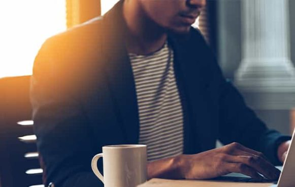 Person using a laptop