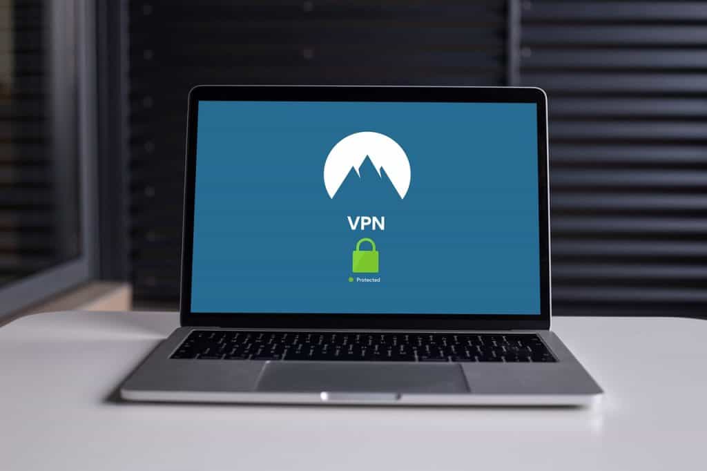 VPN on a laptop.