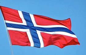 A flag against the sky.