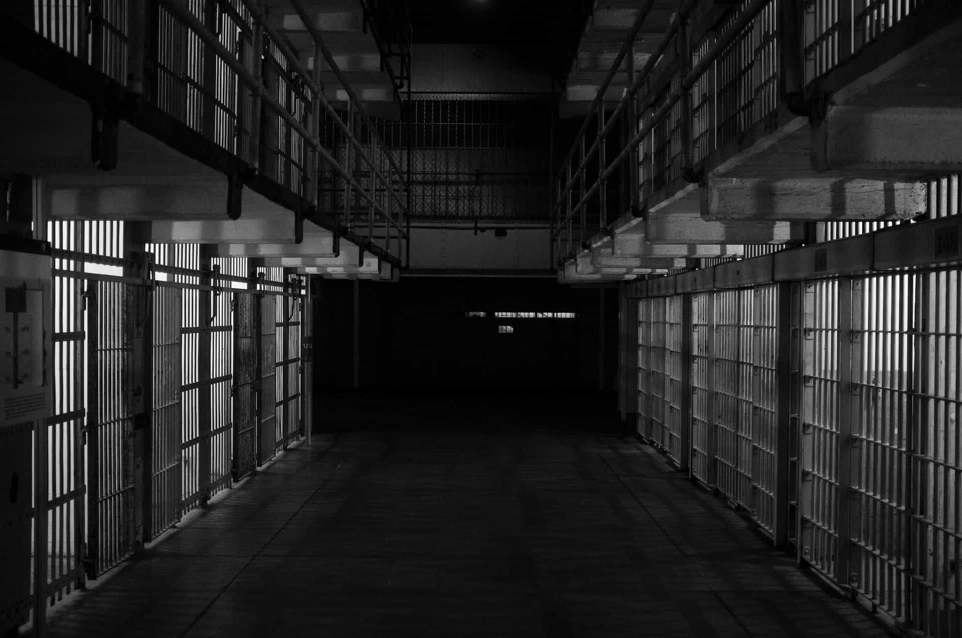 Empty prison cells.