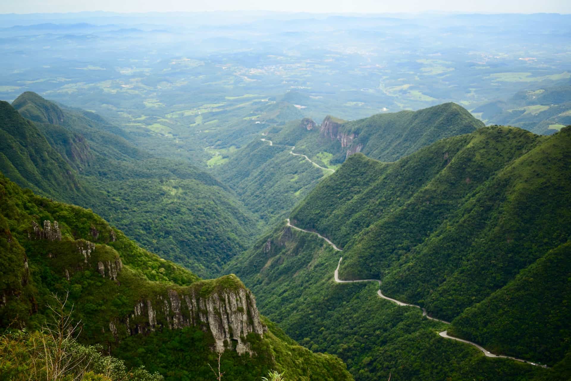 Green mountains in Brazil.