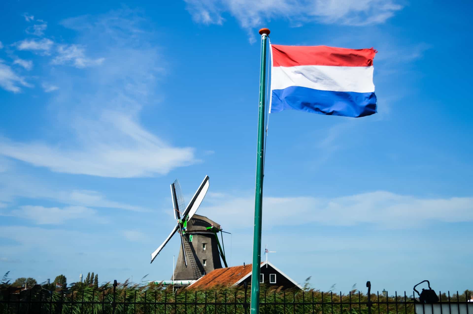 A flag against the sky.