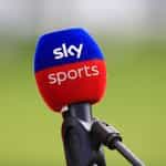 A Sky Sports branded microphone is ready for action.