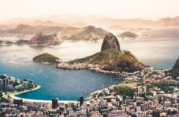 Aerial photo of Rio, Brazil.