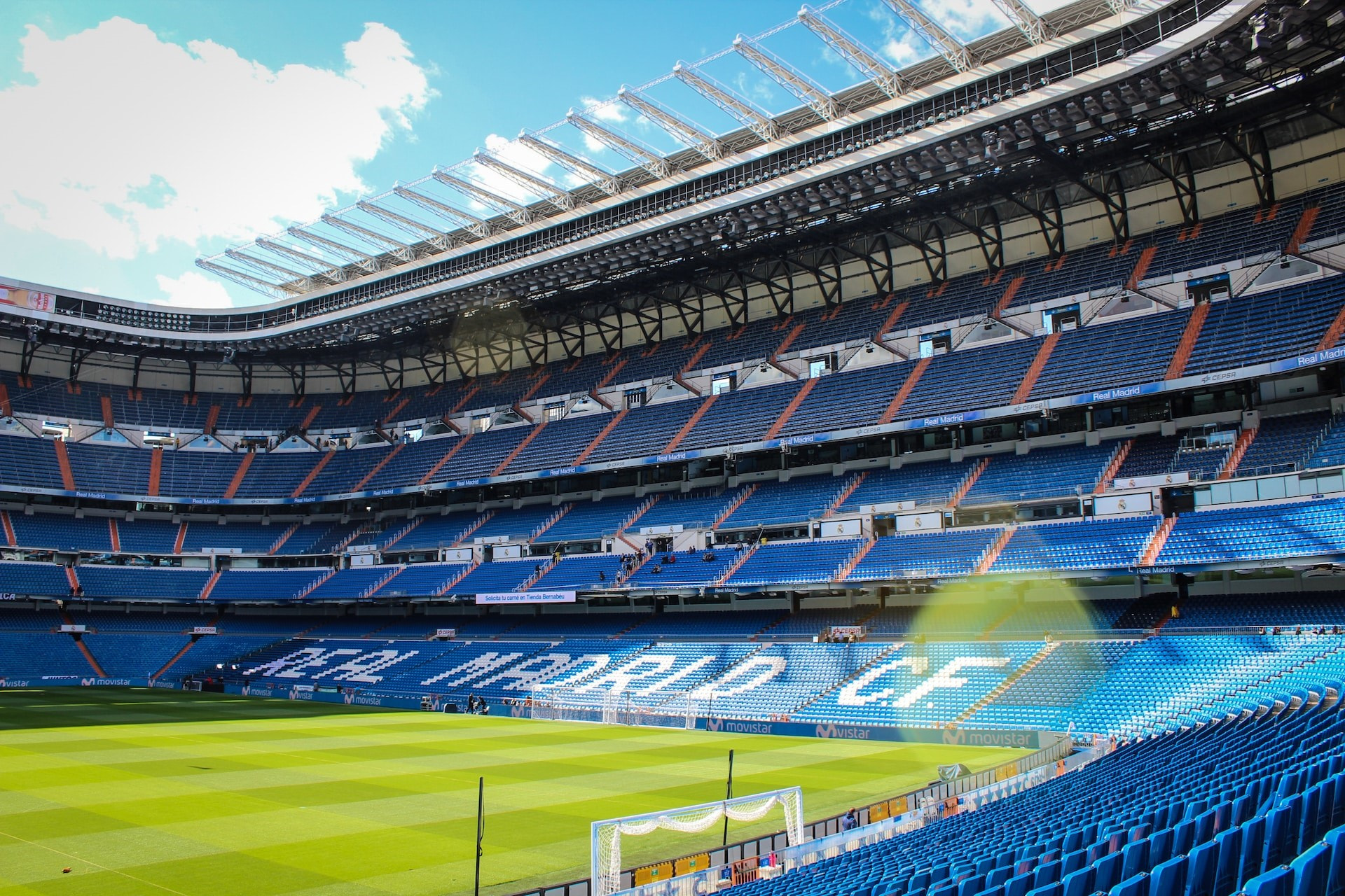 Real Madrid stadium in the daytime.